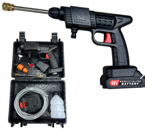 Hidrolavadora Eléctrica Portátil 48V Batería + Accesorios
