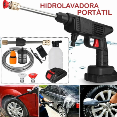 Hidrolavadora Eléctrica Portátil 48V Batería + Accesorios